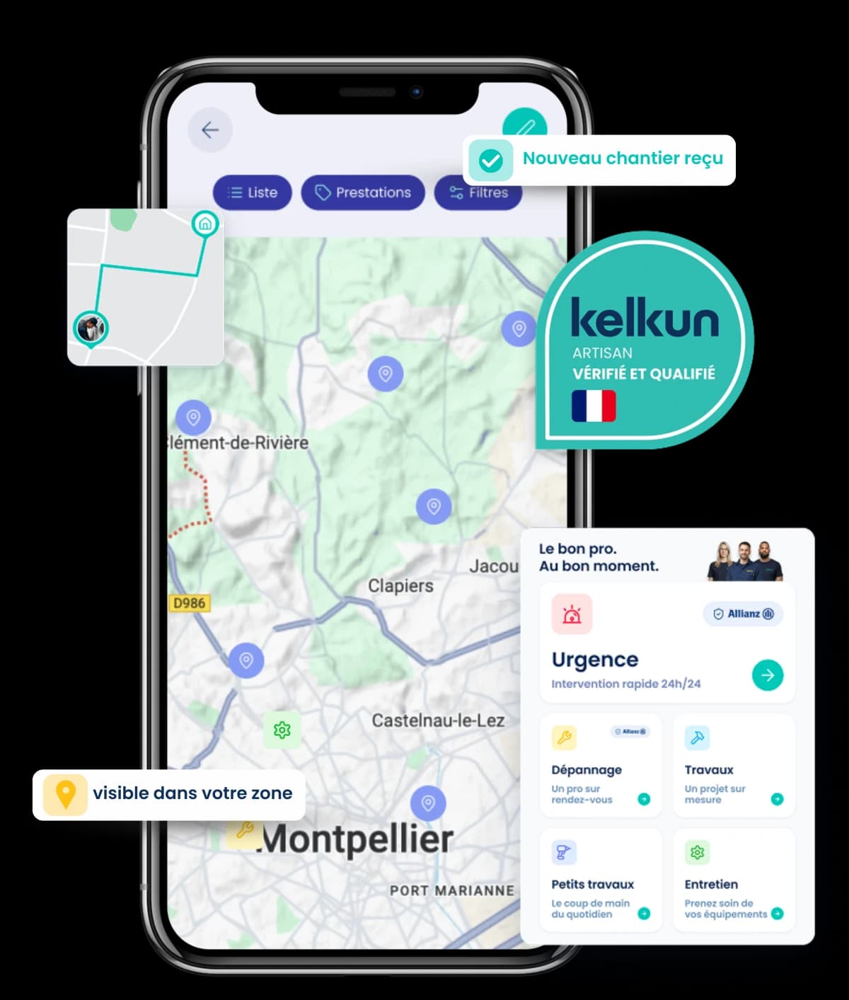 Application Kelkun pour les professionnels