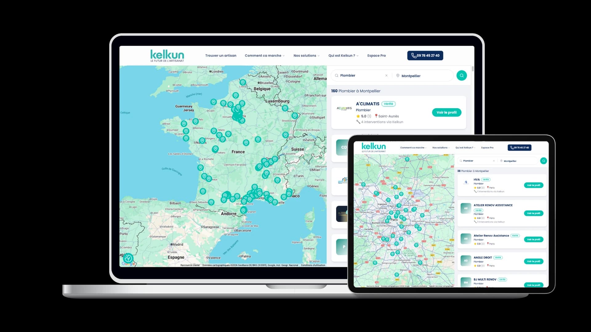 Application Kelkun pour les professionnels