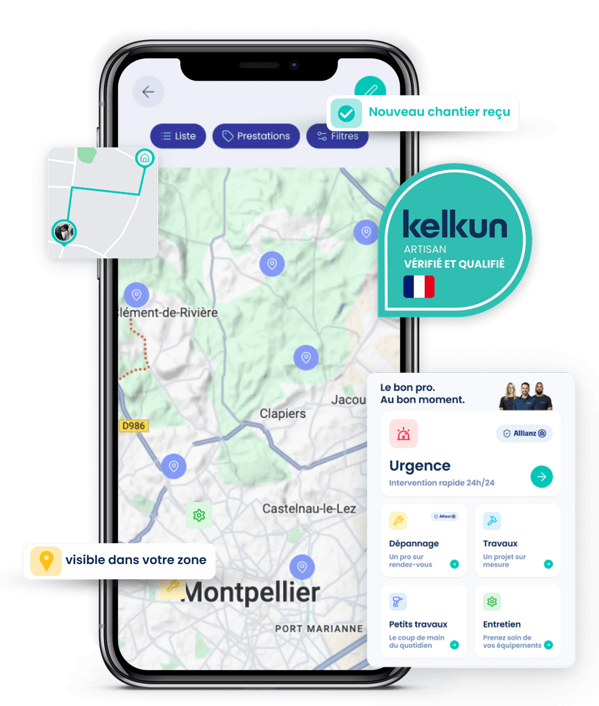 Application Kelkun pour les professionnels
