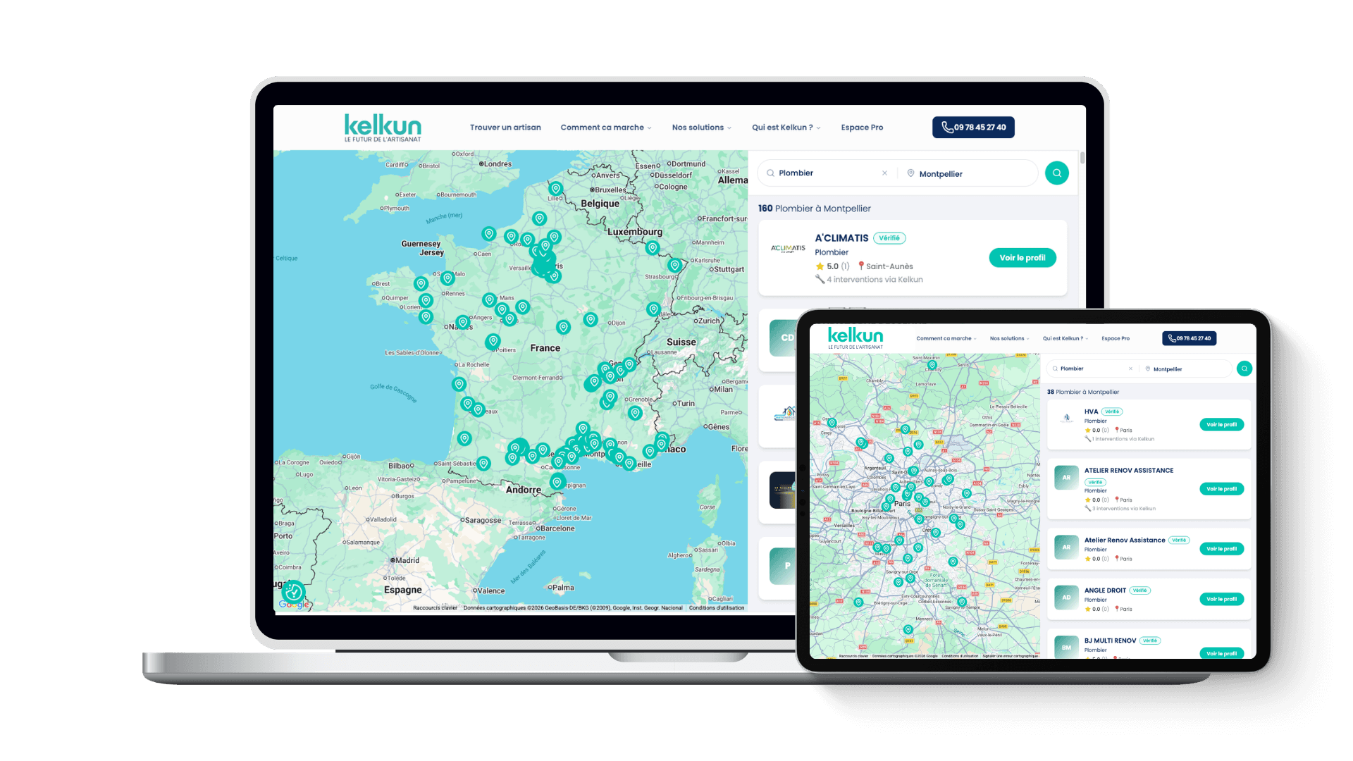Application Kelkun pour les professionnels