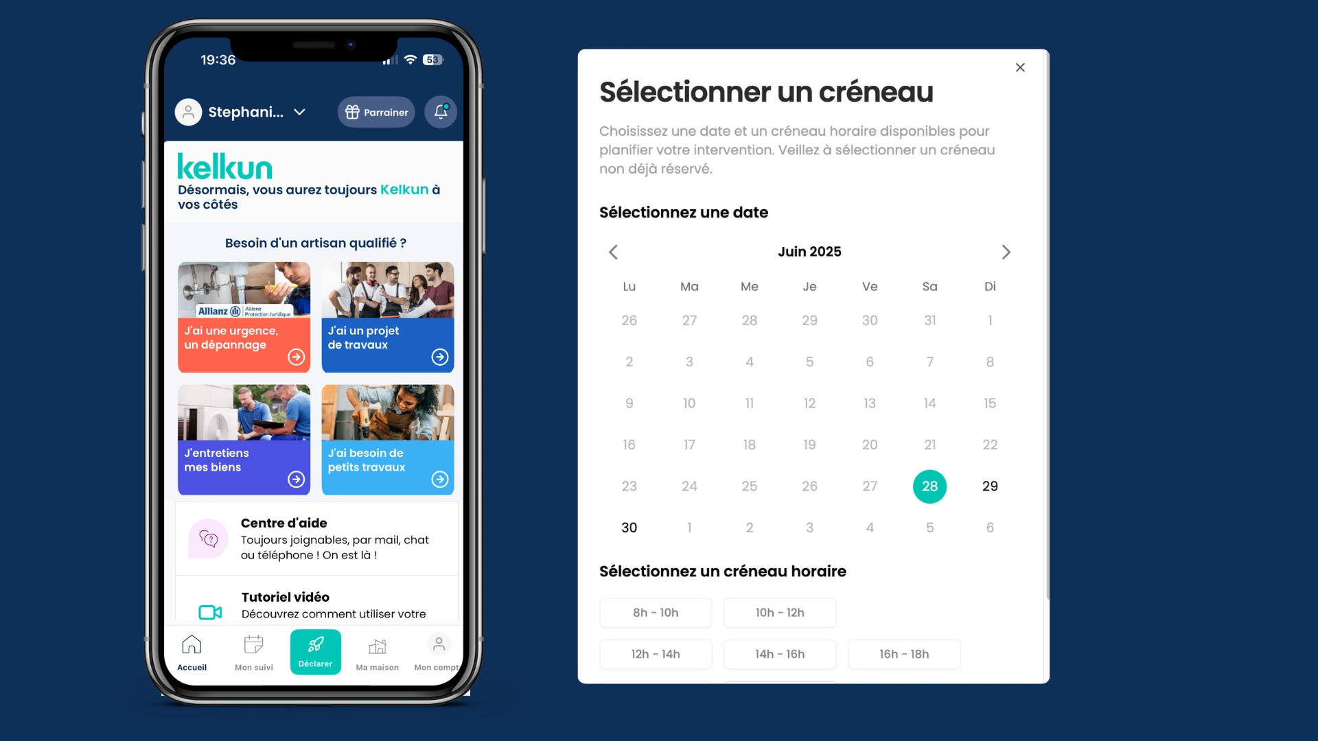 immédiatement ou sur rdv