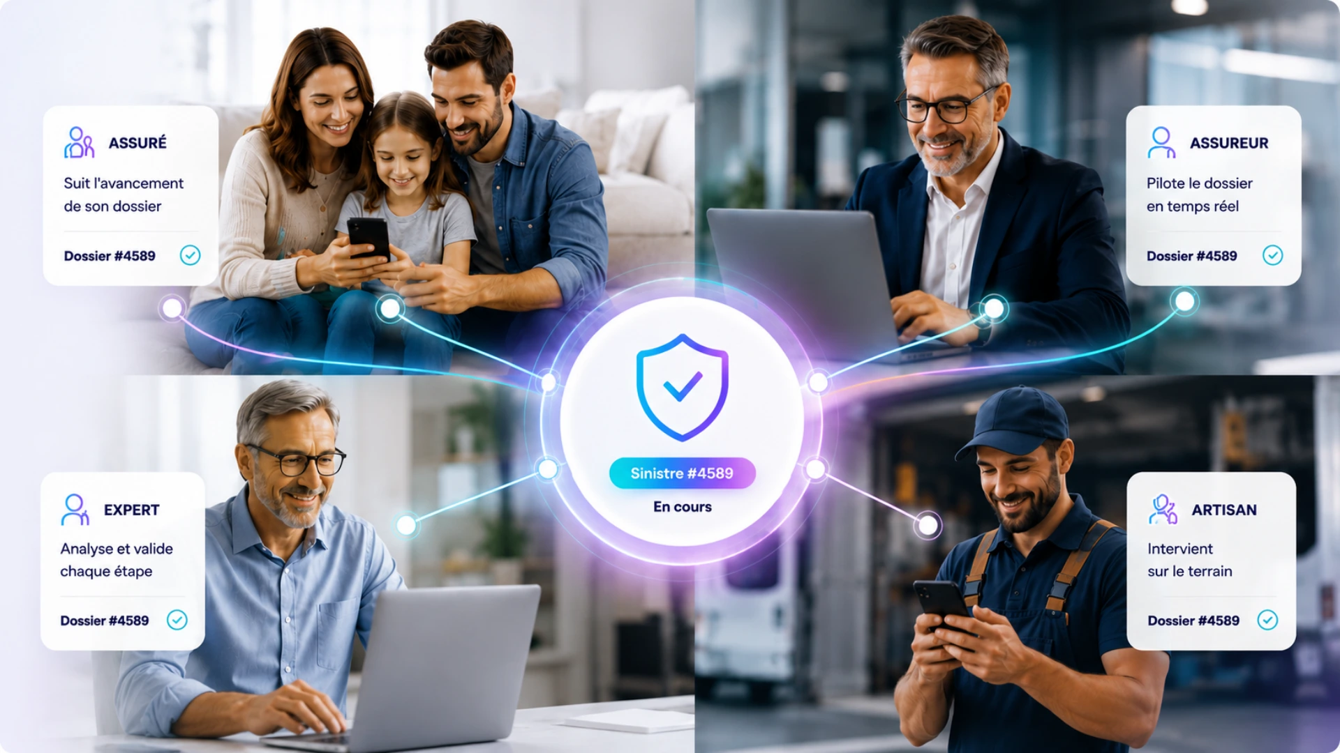 Les acteurs du dossier connectés par Kelcare